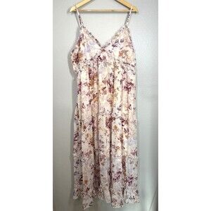 Chelsea28‎ Nordstrom Floral Chiffon Sheer Tiered Maxi Dress 3X Babydoll Ruffles